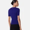 Jacquard-Stretch-Viskose-T-Shirt mit tailliertem Schnitt