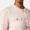 Jacquard-Strickjacke aus Mohair