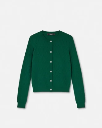 Jacquard-Strickjacke aus Viskose