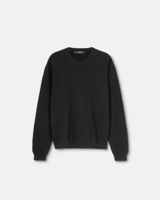 Jacquard-Strickpullover aus Seide und Baumwolle