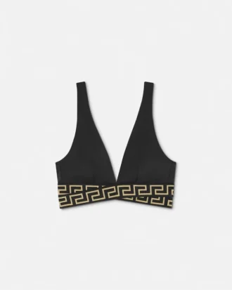 Jacquard-Triangel-Bikini-Oberteil
