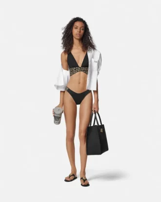 Jacquard-Triangel-Bikini-Oberteil