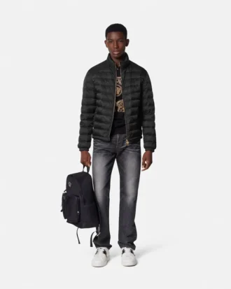 Jacquard-Wattierte Jacke