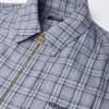Kariertes Overshirt aus Wollflanell mit Reißverschluss