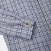 Kariertes Overshirt aus Wollflanell mit Reißverschluss