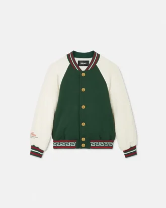 Kinder-Bomberjacke aus bedrucktem Baumwolljersey