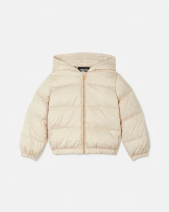 Kinder-Jacquard-Nylon-Wattierte Daunenjacke
