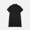 Kinder-Jacquard-Satin-Plissee-Hemdkleid