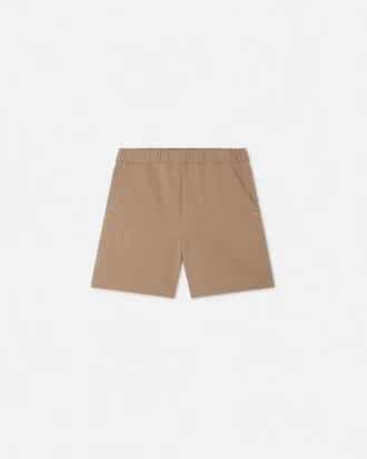 Kinder-Shorts aus bestickter Baumwolle mit Seersucker-Effekt