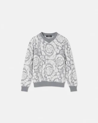 Kinder-Strickpullover aus Jacquard-Baumwollmischung