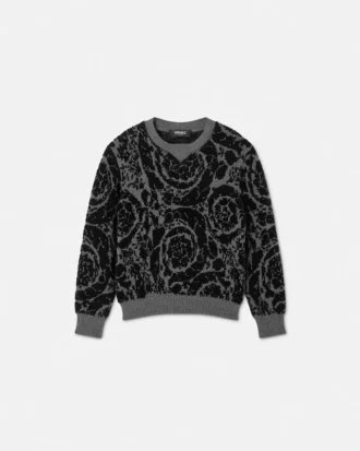Kinder-Strickpullover aus Jacquard-Baumwollmischung
