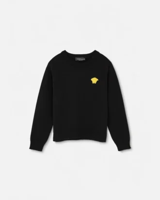 Kinder-Strickpullover aus Wolle mit Stickerei