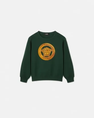 Kinder-Sweatshirt aus besticktem Baumwolljersey