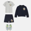 Kinder-Sweatshirt aus besticktem Baumwolljersey