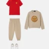Kinder-Sweatshirt aus besticktem Baumwolljersey