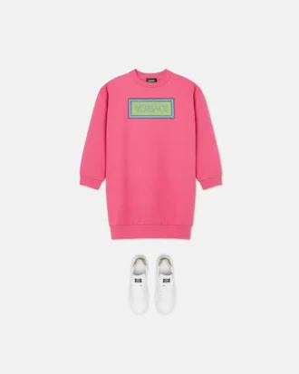 Kinder-Sweatshirt aus besticktem Baumwolljersey