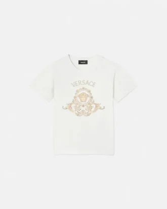 Kinder-T-Shirt aus Baumwolljersey mit Verzierung und Aufdruck