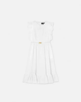 Kinderkleid aus bestickter Baumwollpopeline