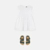 Kinderkleid aus bestickter Baumwollpopeline