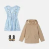 Kinderkleid mit Nadelstreifen-Print