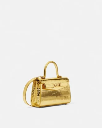 Kleine Handtasche Medusa 95 mit Krokodileffekt