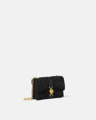 Kleio Mini-Tasche aus besticktem Satin