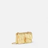 Kleio Mini-Tasche aus gestepptem Metallic-Material
