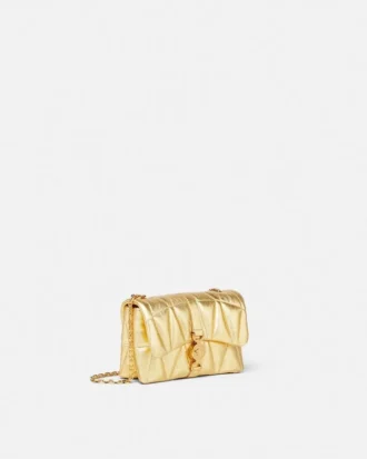 Kleio Mini-Tasche aus gestepptem Metallic-Material