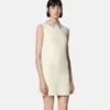 Kristall-Satin-Mini-Kleid in A-Linie