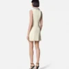 Kristall-Satin-Mini-Kleid in A-Linie