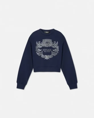 Kristall-Sweatshirt von Versace Milano Kids