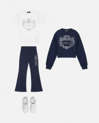 Kristall-Sweatshirt von Versace Milano Kids