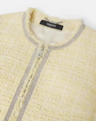 Kristall-Tweed-Strickjacke