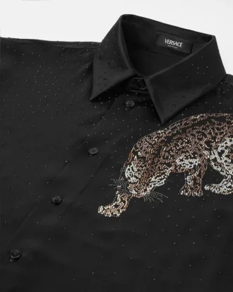 Kristall-Versace-Leopard-Hemd
