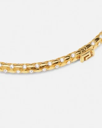Kristallbesetzter Metall-Choker