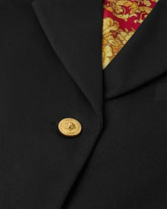 Kurzer, kastenförmiger Blazer aus Gabardine