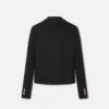 Kurzer, kastenförmiger Blazer aus Gabardine