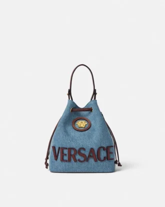 La Medusa Denim-Beuteltasche