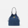 La Medusa Denim-Beuteltasche