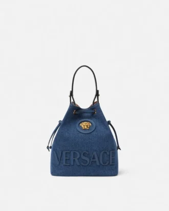 La Medusa Denim-Beuteltasche