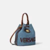La Medusa Denim-Beuteltasche