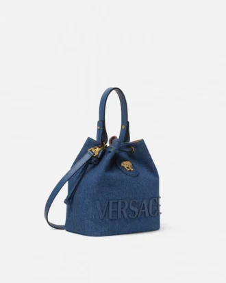 La Medusa Denim-Beuteltasche