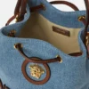 La Medusa Denim-Beuteltasche