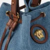 La Medusa Denim-Beuteltasche