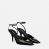 La Medusa Leder-Slingbacks 85 mm