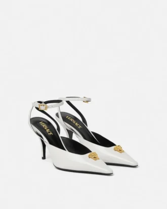 La Medusa Leder-Slingbacks 85 mm