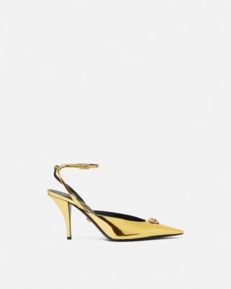 La Medusa Metallic-Slingback-Pumps 85 mm