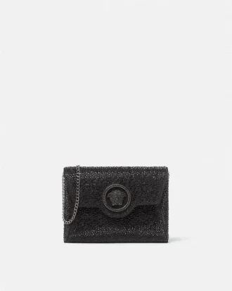 La Medusa verzierte Satin-Clutch