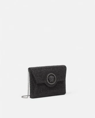 La Medusa verzierte Satin-Clutch