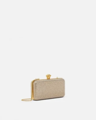 La Medusa verzierte Satin-Clutch